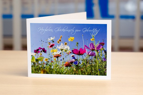 Glückwunschkarte – Motiv Blumen